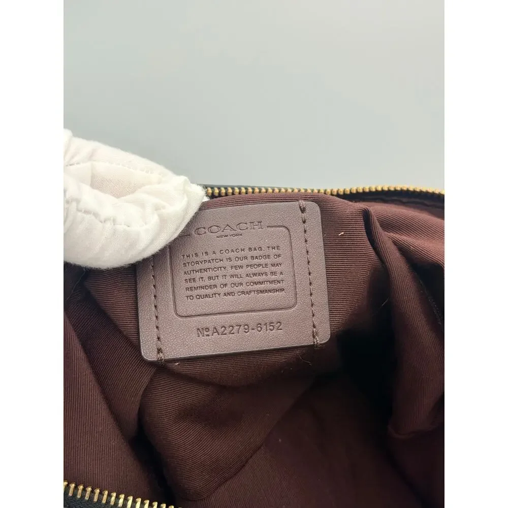 Coach Pennie Convertible Shoulder Bag in Black Refined Pebbled Leather - Picture 6 of 8